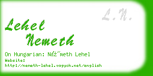 lehel nemeth business card